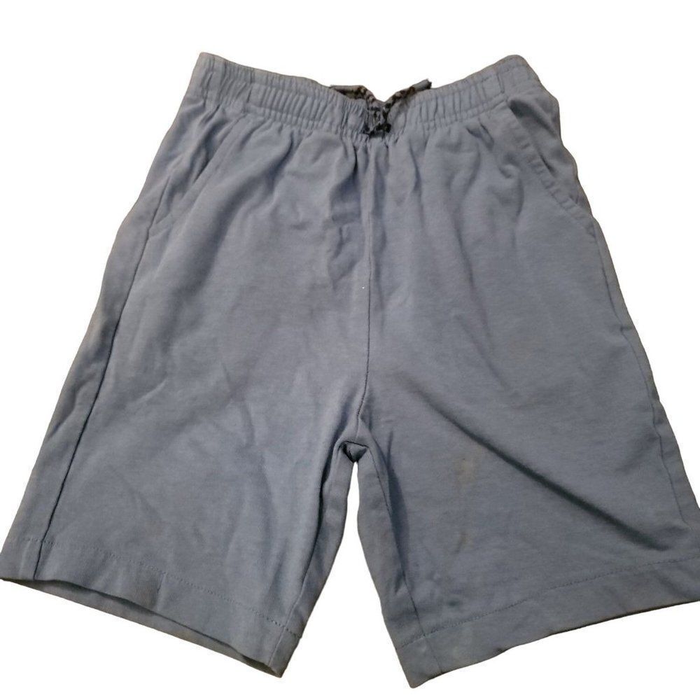 Falls Creek Unisex Kids Blue Slash Pockets Elastic Waist Drawstring Pull On Shor